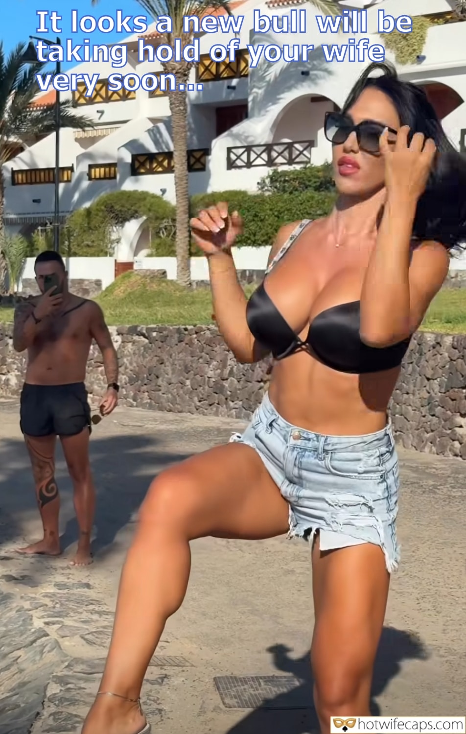 wifesharing submitted by users hotwife cuckold wife exposed make up cuckold bull  hotwife caption A new bull is going to take her soon