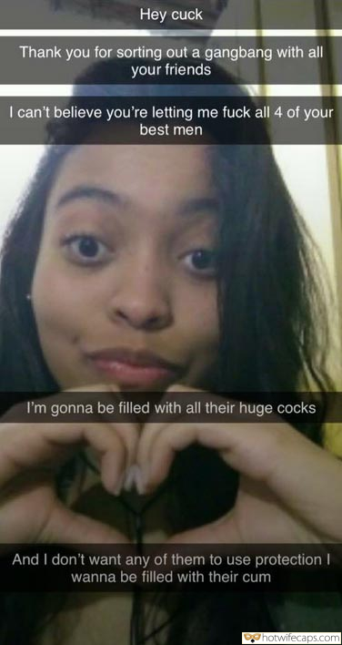 texts submitted by users cuckold snapchat my favourite  hotwife caption Thank you for sorting out a gangbang with all your friends 