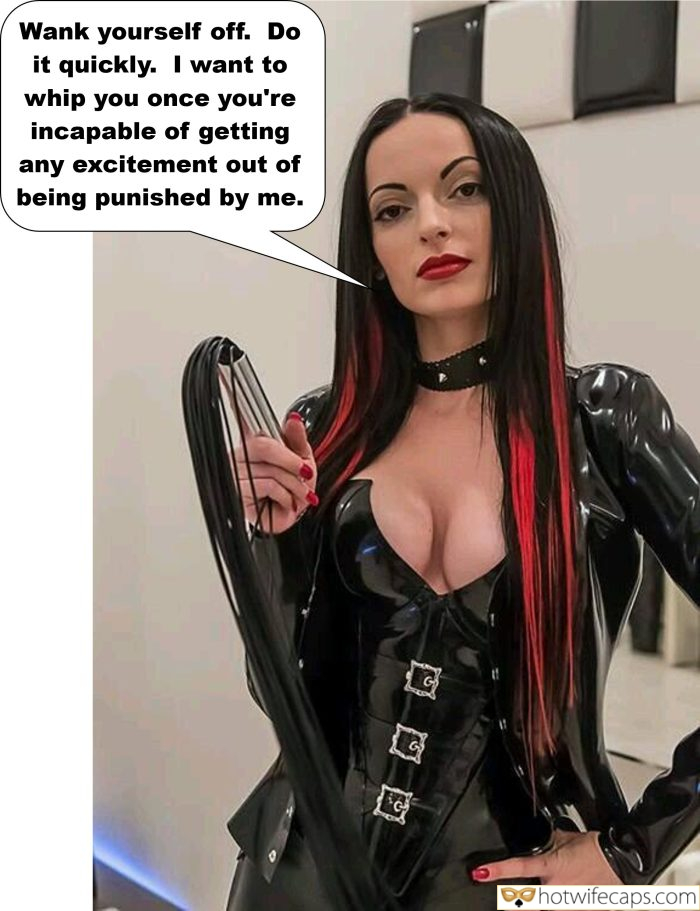submitted by users my favourite cuckold humiliation make up wife flashing femdom cuckold  hotwife caption Wank yourself off. Do it quickly 