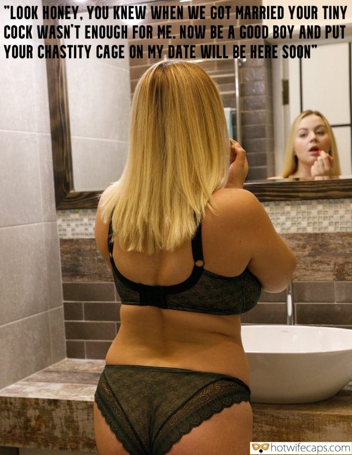 Vacation Submitted by Users 🔥 My Favorite Dirty Talk Cuckold Stories Cuckold Cleanup hotwife caption: “LOOK HONEY, YOU KNEW WHEN WE GOT MARRIED YOUR TINY COCK WASN’T ENOUGH FOR ME. NOW BE A GOOD BOY AND PUT YOUR CHASTITY CAGE ON MY DATE WILL BE HERE SOON” YOUR TINY COCK WASN’T ENOUGH for ME