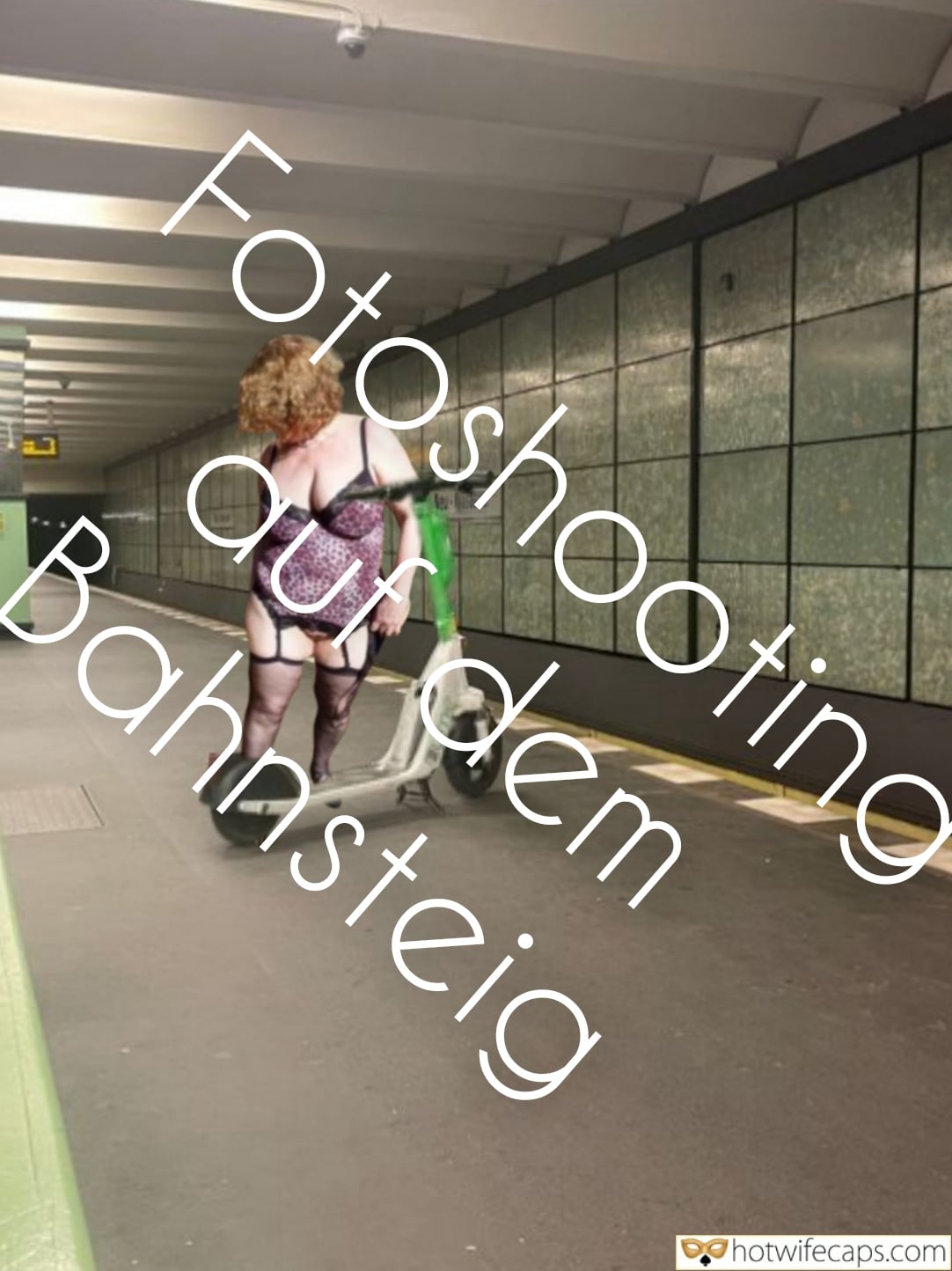 submitted by users wife exposed wife no panties my favourite cuckold humiliation  hotwife caption Naked in public   BBW slut in the subway!