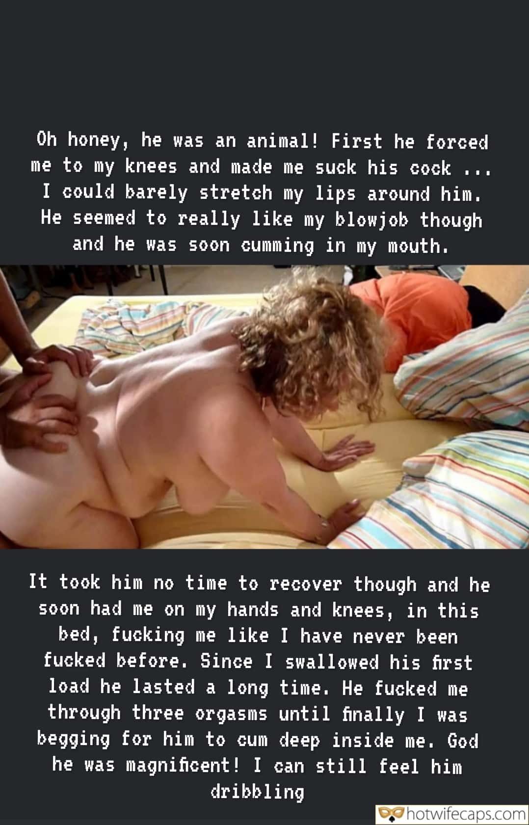tips texts my favourite make up wife flashing cuckold bully cuckold bull bottomless bigger dick anal captions  hotwife caption Oh honey, he was an animal!