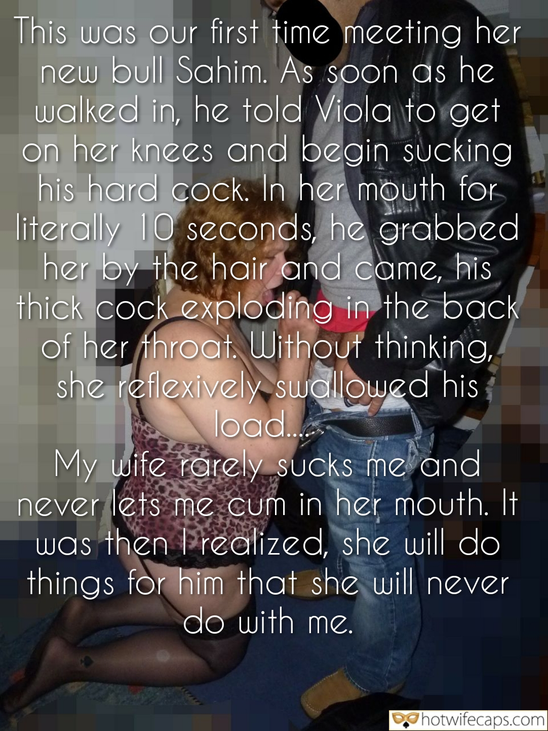 Tips Texts Submitted by Users 🔥 No Panties My Favorite Bully Bull Bottomless Blowjob hotwife caption: This was our first time meeting her new bull Sahim. As soon as he walked in, he told Viola to get on her knees and begin sucking his hard cock. In her mouth for literally 10 seconds, he grabbed her...