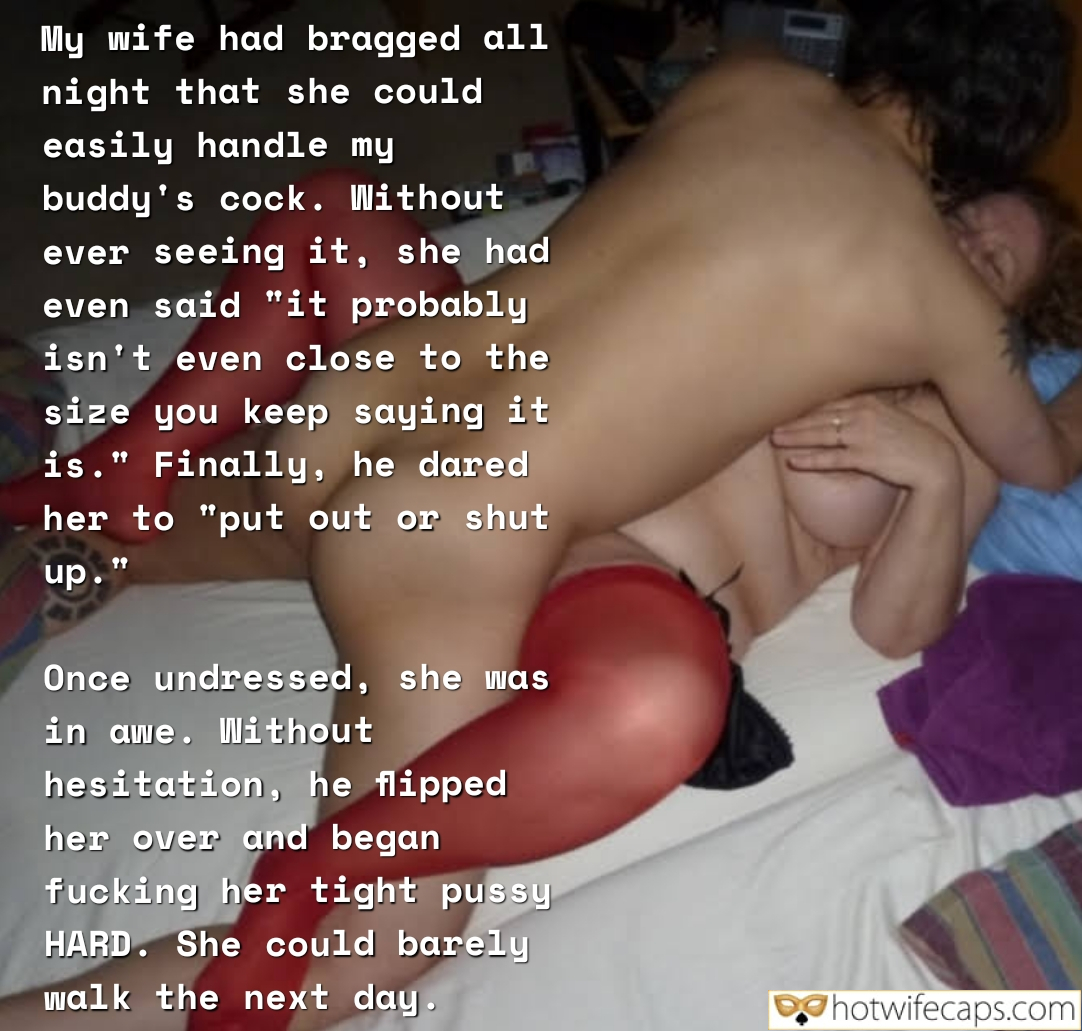 wifesharing submitted by users hotwife cuckold impregnation captions cum dump cuckquean captions cuckold stories cuckold bull bigger dick  hotwife caption Sext Wifey in red stockings 