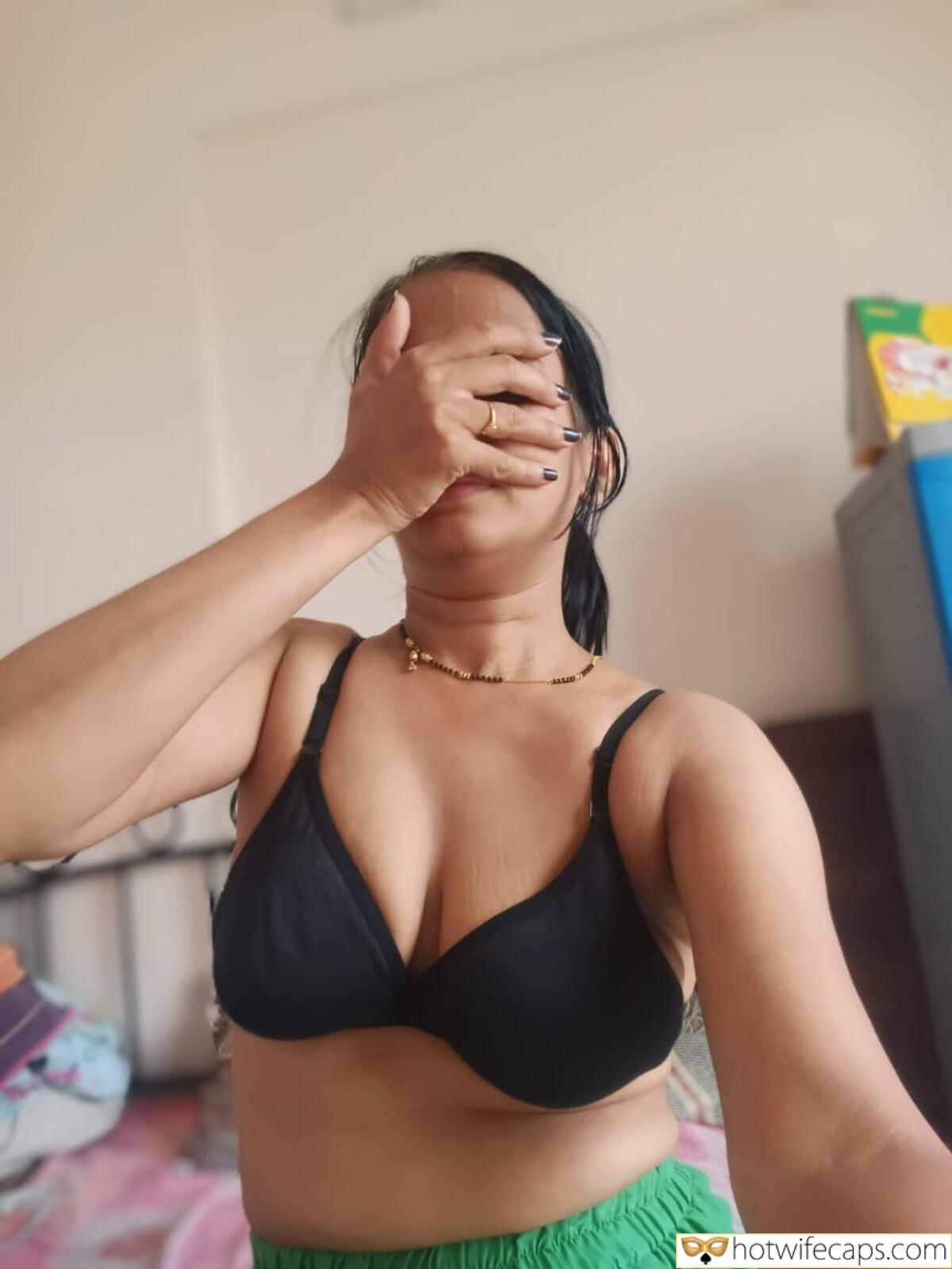 wifesharing my favourite dirty talk bbc cuckold captions  hotwife caption Indian wife in black lingerie 