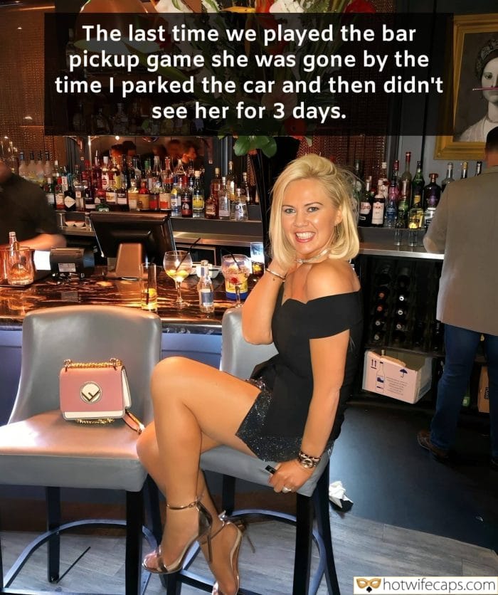 submitted by users wife exposed wife flashing femdom cuckold dirty talk cuckold stories pussy licking  hotwife caption The last time we played the bar pickup game...