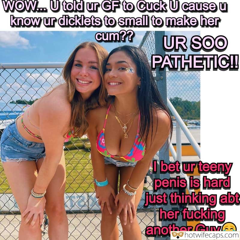 submitted by users my favourite friends femdom cuckold cuckold stories pussy licking  hotwife caption Hot girls teases tiny dick cuckold