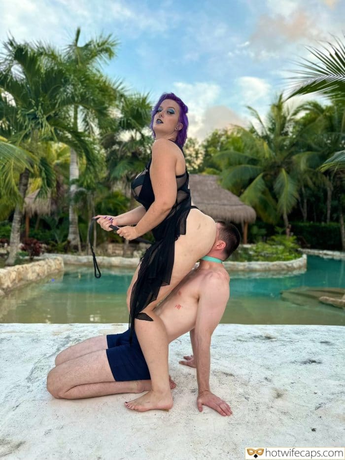 submitted by users wife exposed wife no panties wife flashing femdom cuckold dirty talk  hotwife caption Sexy couple   he can lick her everywhere