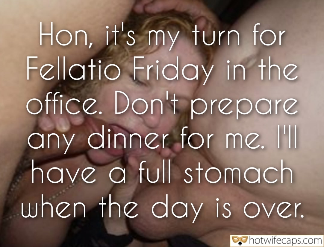 wife threesome submitted by users wife group sex cuckold bull blowjob  hotwife caption Office Blowjob: My Wifes Daily Delight