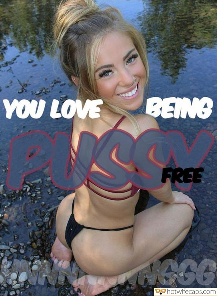 my favourite femdom cuckold cuckold stories pussy licking hotwife challenge bottomless  hotwife caption Sexy Blondie loves to be naked on web 