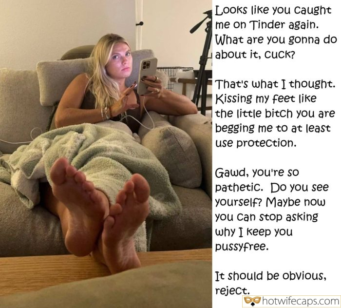 my favourite  hotwife caption Hotwifes Tinder Tease: Cuckolds Daytime Dilemma 