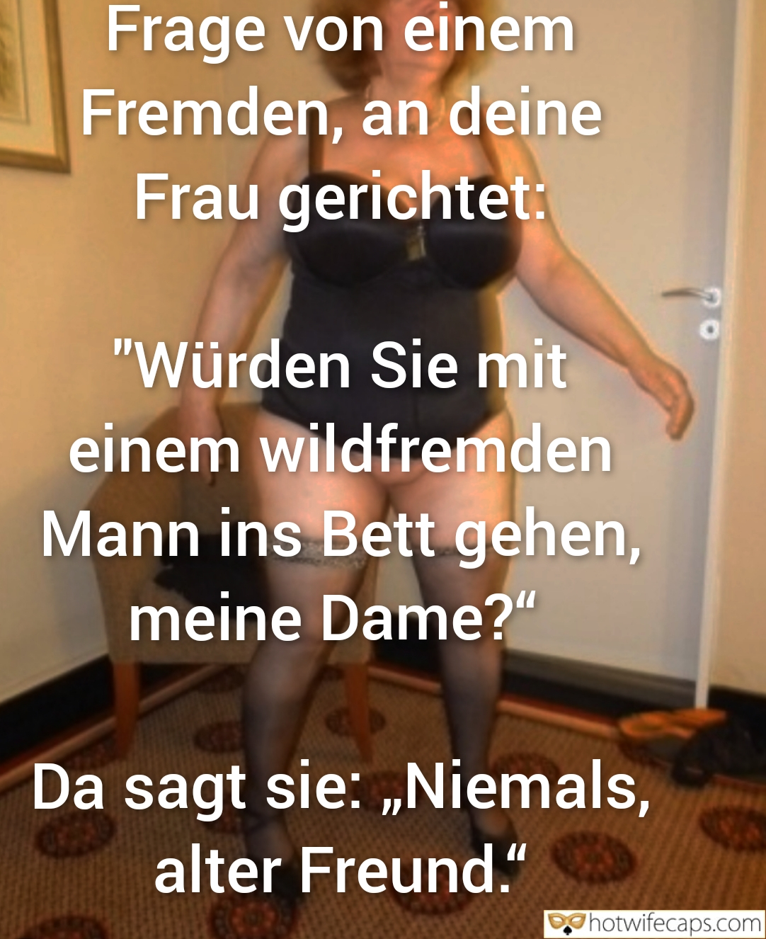 tips texts submitted by users wife no panties my favourite cuckold humiliation make up wife flashing  hotwife caption Chubby slut in black lingerie 