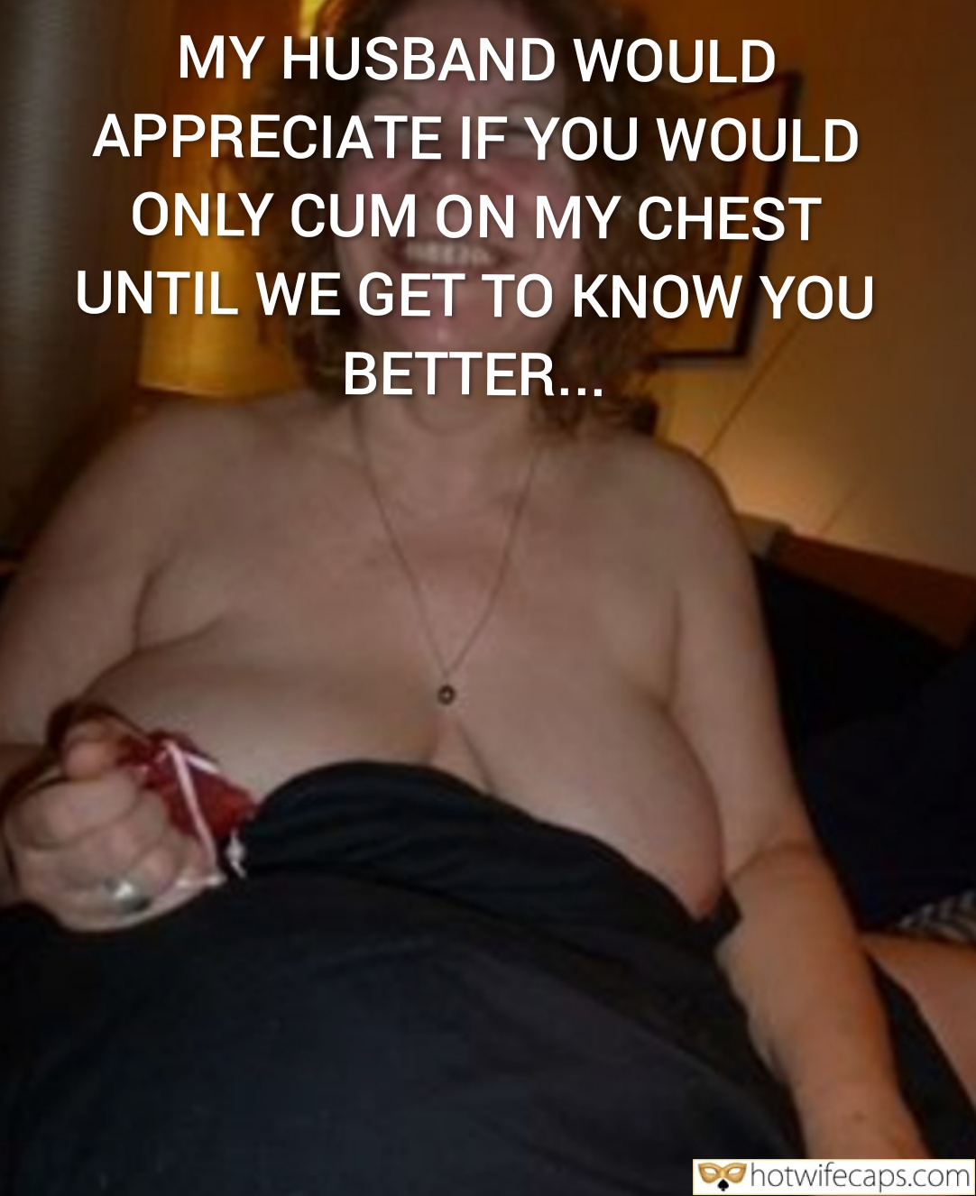 tips texts submitted by users my favourite wife flashing dirty talk  hotwife caption Look at these boobs, guys! 