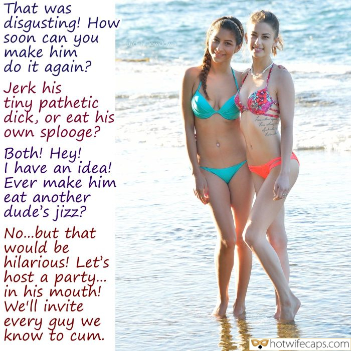 my favourite  hotwife caption Beachside Encounters: A Hotwifes Day at the Shore 