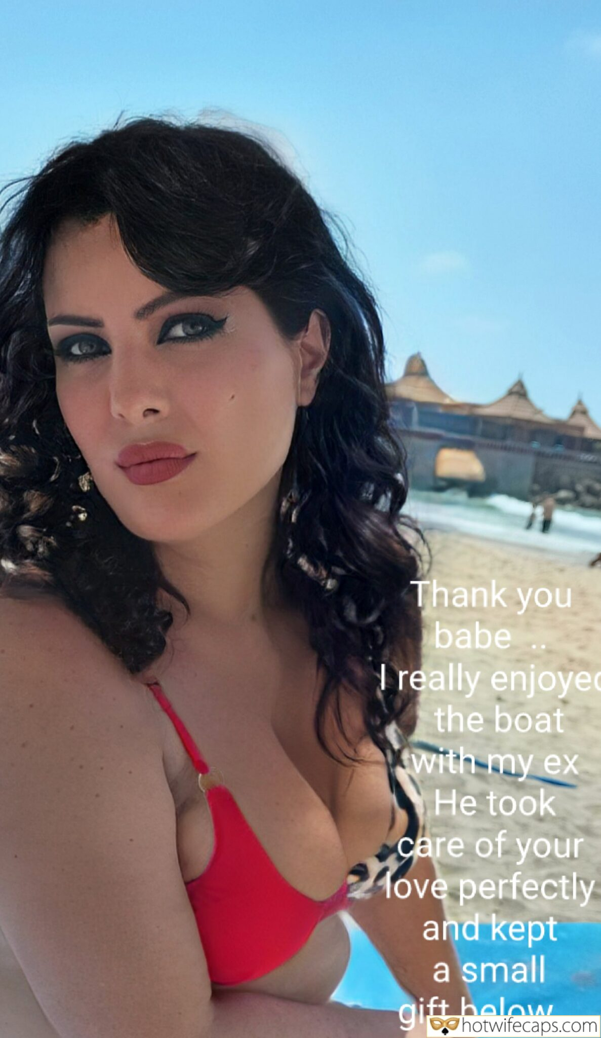 Vacation Submitted by Users 🔥 Public Humiliation Flashing Ex Boyfriend Cuckold Stories hotwife caption: A hotwife enjoys a beach day with her ex-boyfriend, exploring memories and desires amidst tropical surroundings and overwater bungalows. Tropical Beach: Hotwife’s Ex Boyfriend Encounter
