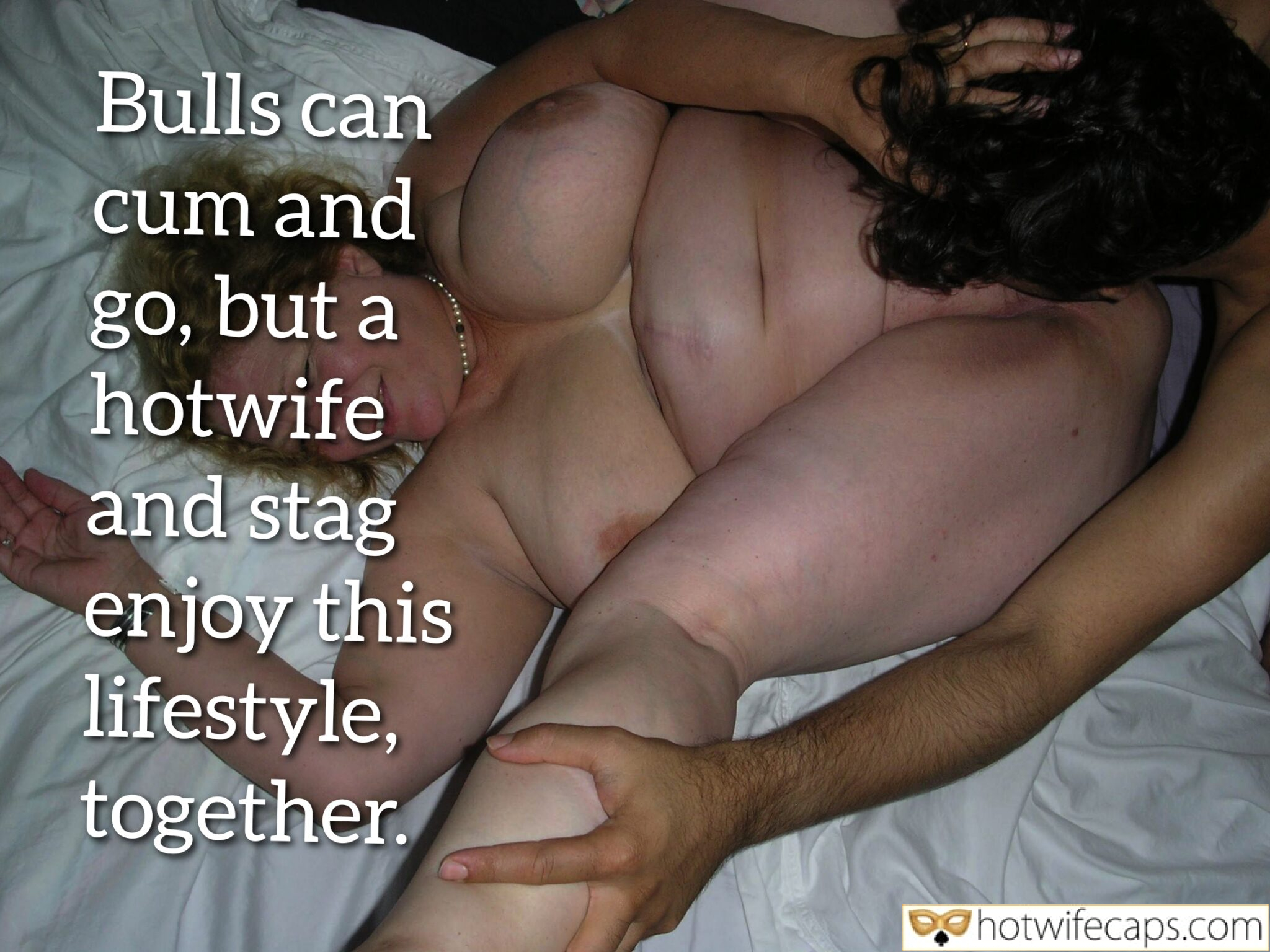 wifesharing submitted by users cuckold stories cuckold bull  hotwife caption Bedroom Bliss: Hotwife and Stags Intimate Encounter 