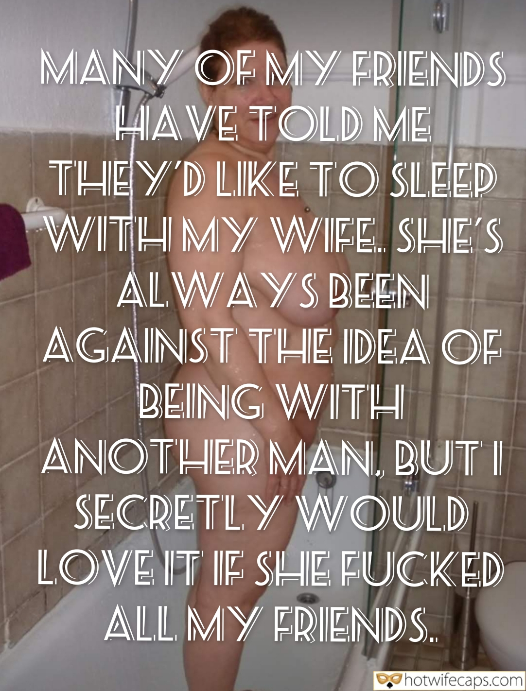 wifesharing submitted by users cuckold stories cuckold bull  hotwife caption Bathroom Confessions: A Cuckolds Secret Desire 