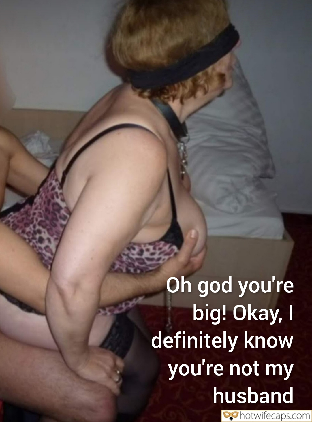 wifesharing submitted by users cuckold stories cuckold bull blindfolded  hotwife caption Her Whispered Secret: Not My Husband 