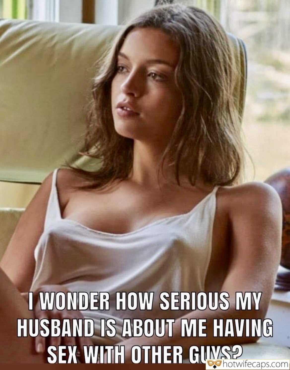 Wife Sharing Tips Submitted by Users 🔥 Dirty Talk hotwife caption: A wife questions her husband's seriousness about sharing her with other men, exploring boundaries and desires in a half-naked, intimate setting. Wife’s Curiosity: Exploring Husband’s Boundaries