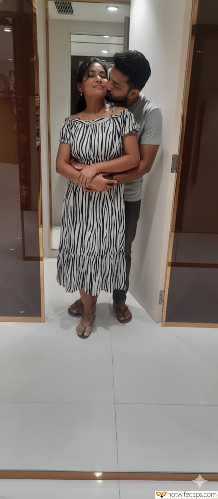 Wife Sharing Submitted by Users 🔥 Humiliation Cuckold Stories hotwife caption: A couple stands in a bathroom, reflected in a mirror, capturing an intimate moment of tension and understanding. The setting highlights the complex dynamics ... Bathroom Reflections: A Cuckold’s Intimate Moment