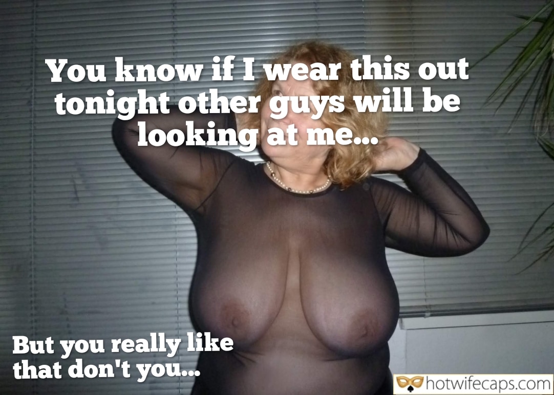 Wife Sharing Submitted by Users 🔥 Cuckold Stories Cheating Bull hotwife caption: A hotwife stands confidently in a sheer top, knowing she'll attract attention. The dimly lit room sets the stage for a night of shared excitement and power d... When She Wears That Top, All Eyes Are on Her