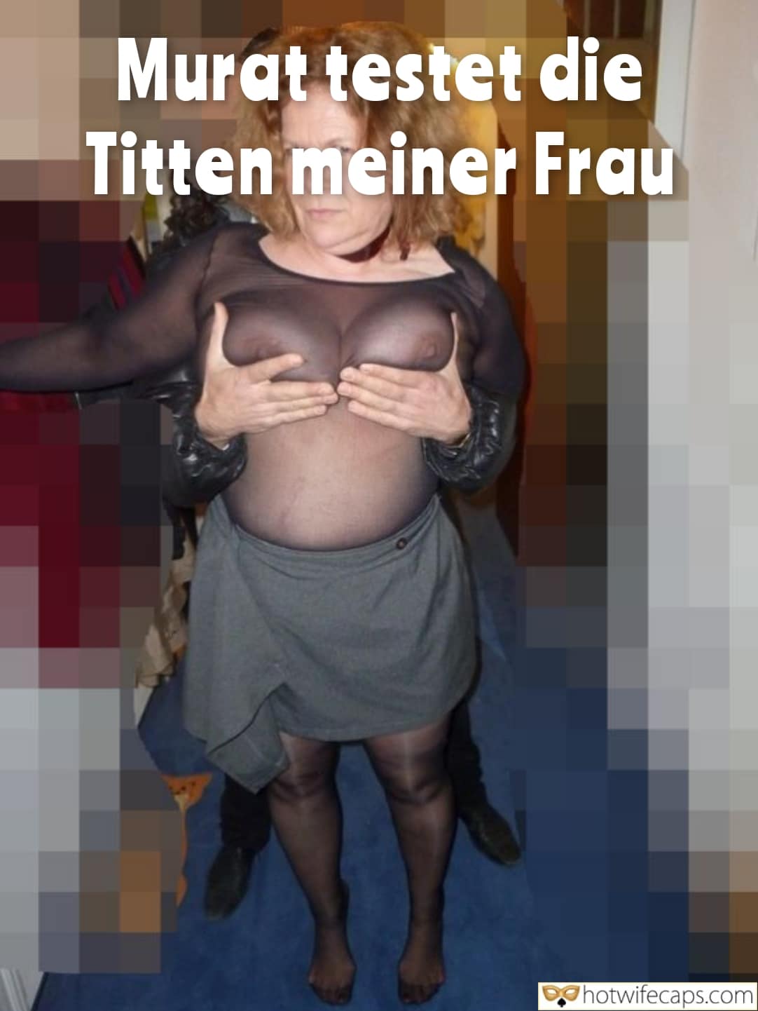 Wife Sharing Submitted by Users 🔥 Cuckold Stories Bull hotwife caption: Image captures a cuckold scenario with a feminized individual and Murat, focusing on intimate exploration of exposed breasts. Murat’s Hands on My Wife’s Breasts: A Cuckold’s Reality