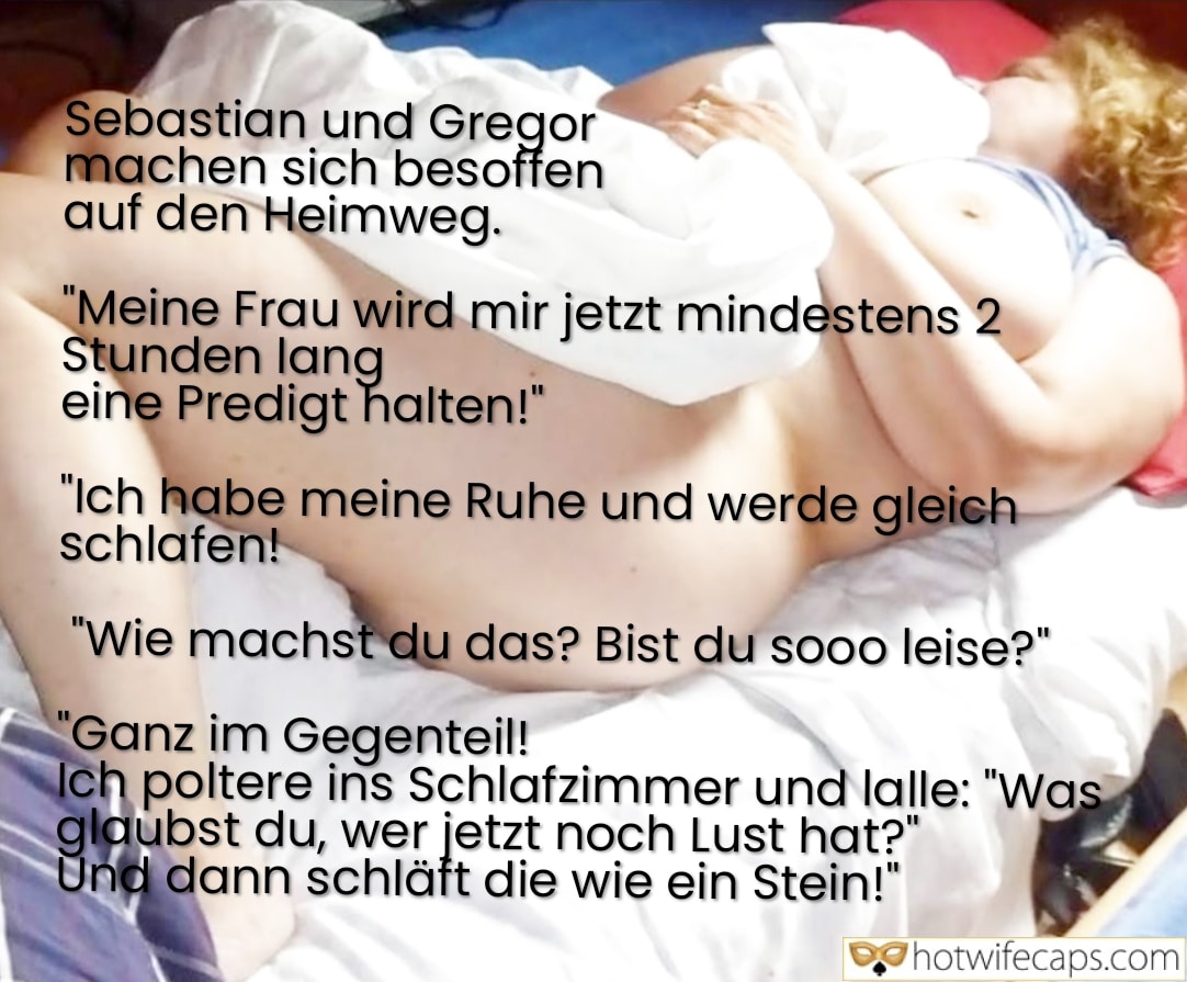 Tips Submitted by Users 🔥 Friends Bottomless hotwife caption: Drunk friends discuss bedtime strategies, one using loud, direct approach to ensure quiet night. Image shows intimate bedroom scene with exposed skin and pac... Drunk Cuckold’s Bedtime Strategy: Fucking Her to Sleep!