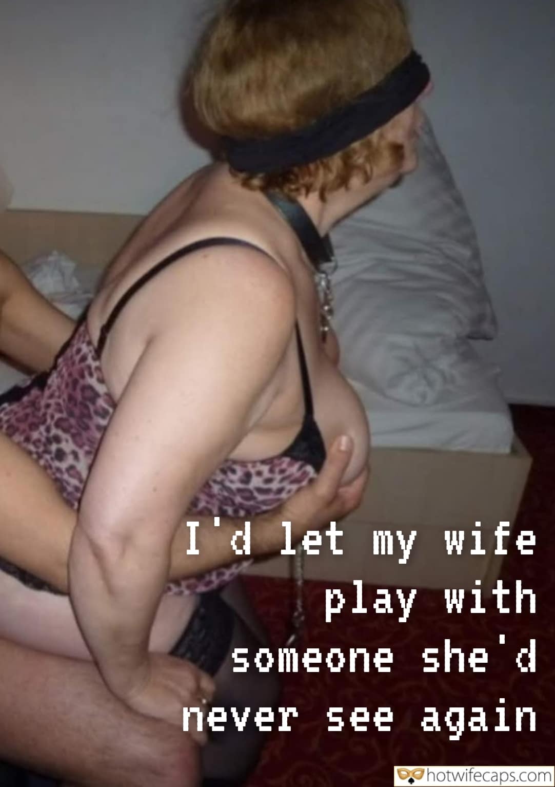 wifesharing submitted by users cuckold stories cuckold bull blindfolded  hotwife caption Blindfolded Pleasures: A Hotwifes Secret Encounter