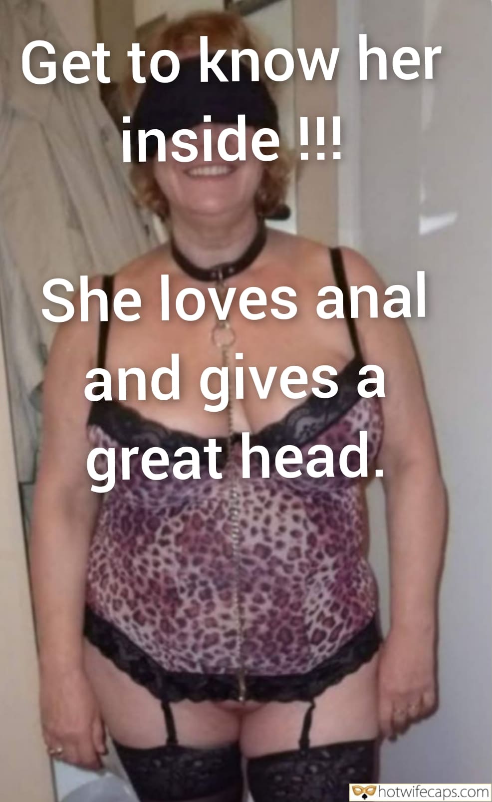 Wife Sharing Submitted by Users 🔥 Cuckold Stories Bull Anal hotwife caption: A woman in leopard-print lingerie poses confidently in a bedroom, her thick curves and blindfold hinting at her love for anal and blowjobs. She exudes confid... A Sunday Afternoon Delight: Anal and Blowjob Enthusiast