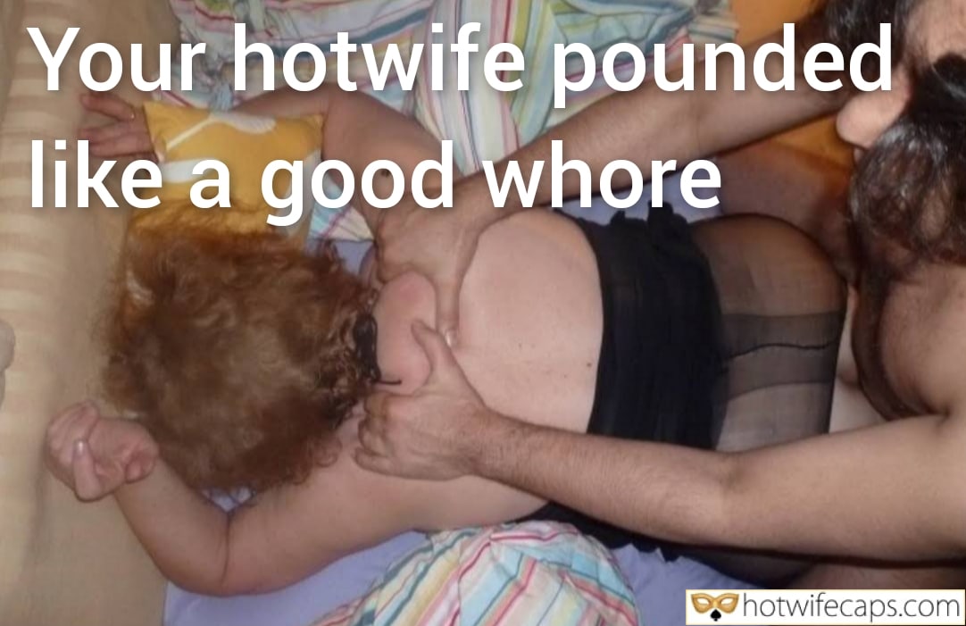 Wife Sharing Submitted by Users 🔥 Cuckold Stories Bull hotwife caption: A man fingers his wife's ass while she lies on her stomach, wearing a black thong and sheer stockings, in a bedroom setting. Her Husband’s Eyes on Her Ass as She Takes It Like a Whore