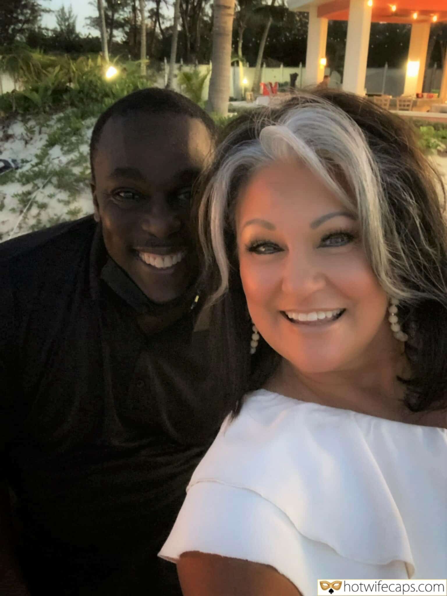 Wife Sharing Submitted by Users 🔥 Cuckquean BBC hotwife caption: A tropical setting with palm trees and a resort-like atmosphere captures a cuckold's perspective on a shared intimate moment with his partner and another man. Tropical Embrace: A Cuckold’s Paradise