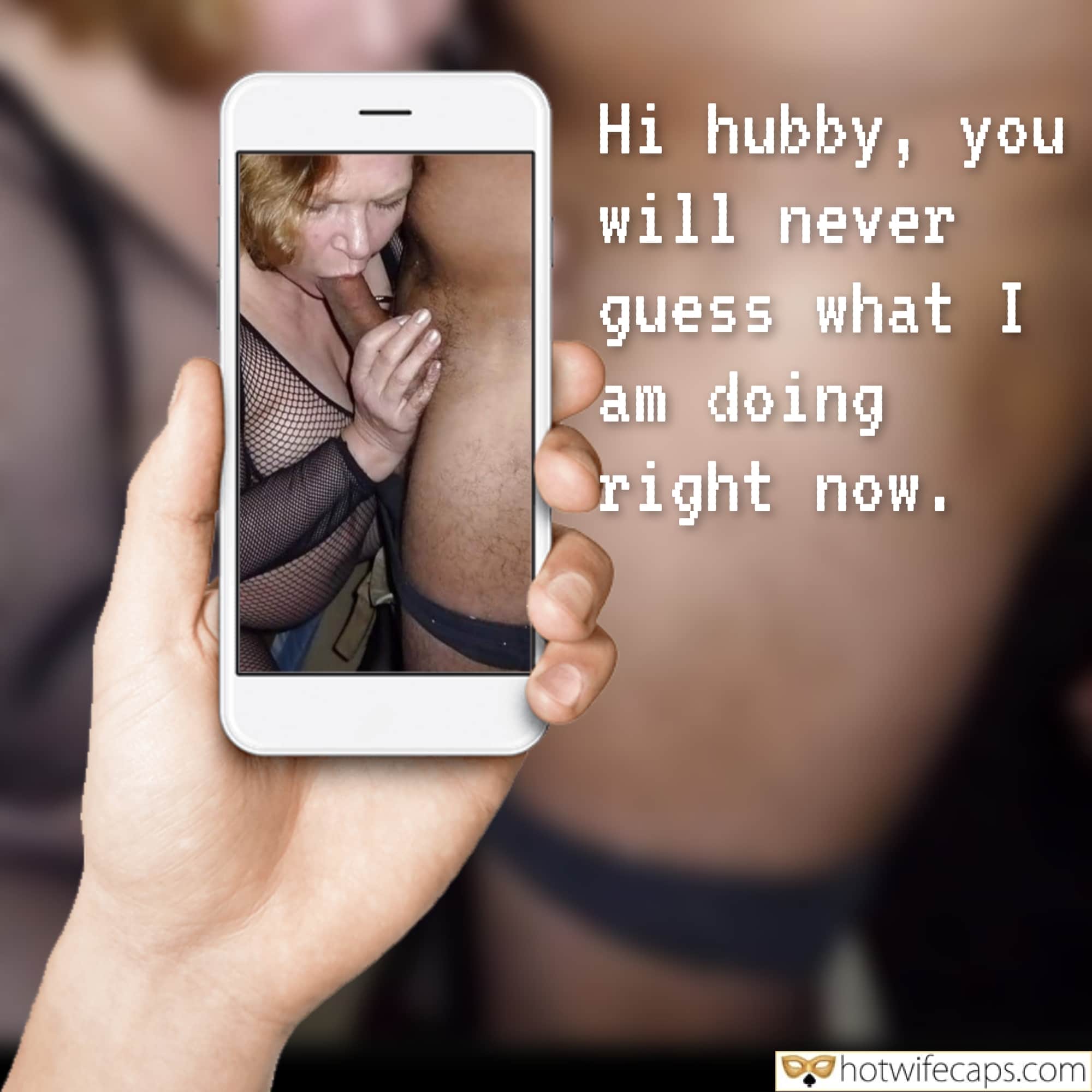 Wife Sharing Submitted by Users 🔥 Cuckold Stories Cheating Bull Bottomless hotwife caption: Hotwife on her knees giving a blowjob, wearing fishnet top and thong. Semi-hard cock in mouth, hairy balls visible. Power dynamic of a slut pleasing her man. Who’s the Lucky Bastard Getting a Blowjob From My Hotwife?