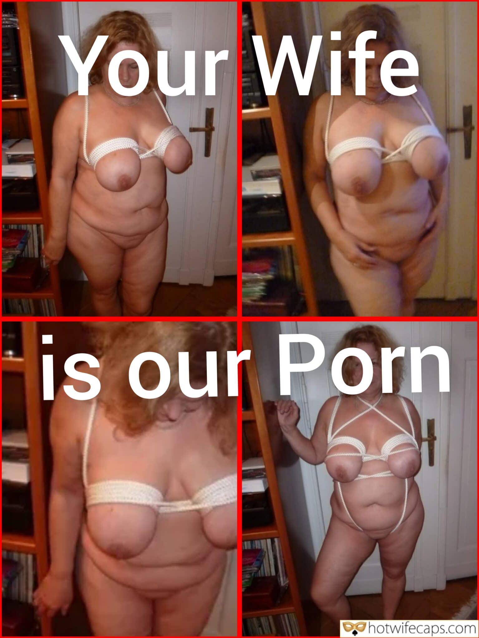 Wife Sharing Submitted by Users 🔥 Cuckold Stories Challenges and Rules hotwife caption: Wife's exhibitionism features shaved pussy, large breasts, and bored expression. Cuckold observes power dynamic in bedroom setting. Wife’s Shaved Pussy on Display: Cuckold’s Exhibition