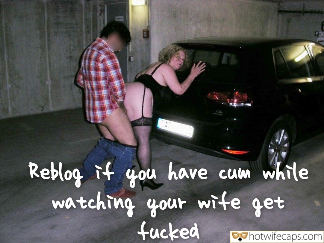 Wife Sharing Submitted by Users 🔥 Cuckold Stories Bull hotwife caption: A cuckold watches his wife perform oral sex in a parking garage, her curvy body on display in a strappy outfit and high heels, while he stands fully dressed,... Cuckold’s Delight: Watching His Wife Get Pounded in the Parking Garage