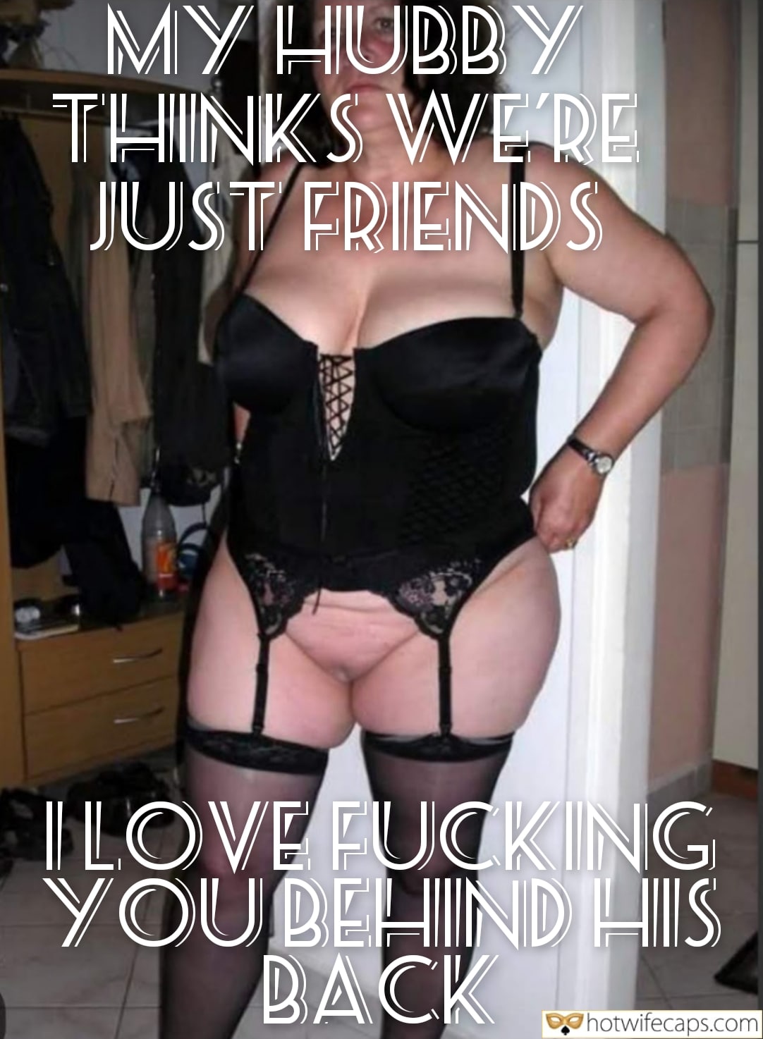 Wife Sharing Submitted by Users 🔥 Cuckold Stories Cheating Bull hotwife caption: Hotwife stands exposed in lingerie, cheating with husband's best friend while he remains oblivious, embodying the thrill of deception and control. My Hubby’s Clueless as I Ride His Best Friend