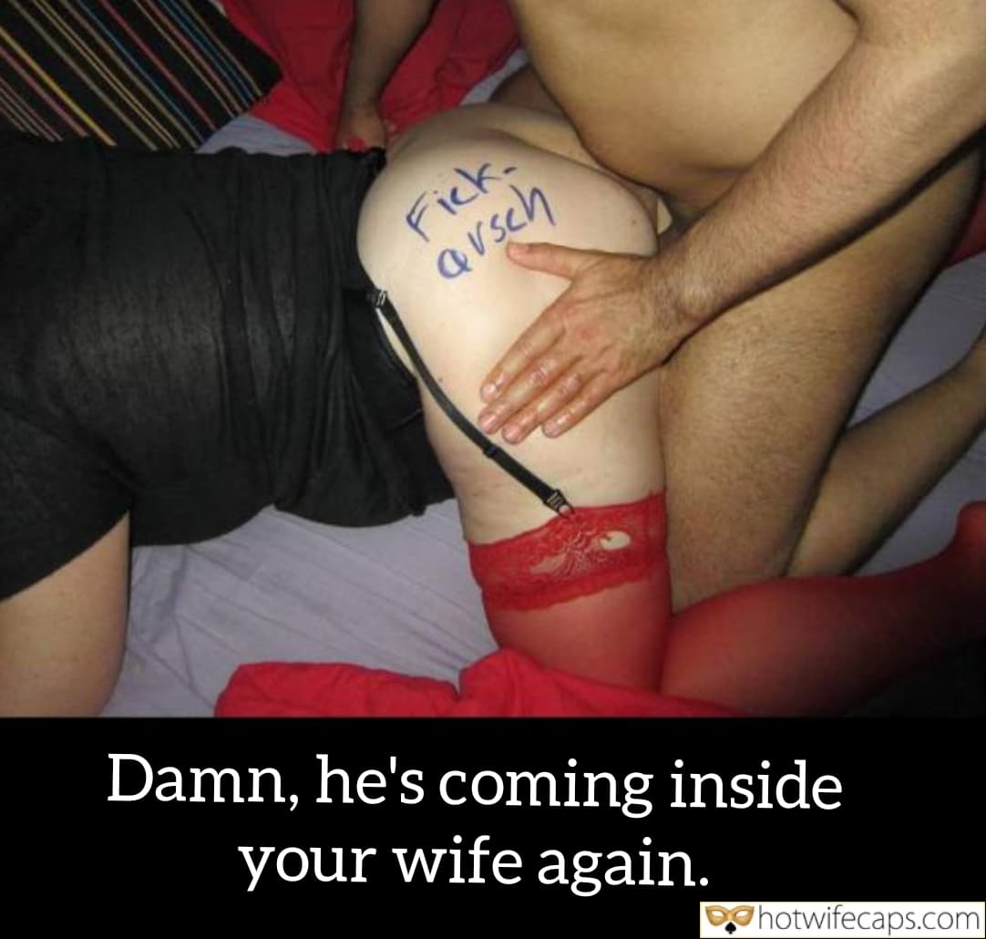 Wife Sharing Submitted by Users 🔥 Cuckold Stories Cheating Bull hotwife caption: A cuckold's wife on her knees, taking her husband's cock in her ass while her man watches, powerless and humiliated. Cuck’s Nightmare: Husband’s Cock in Her Ass Again