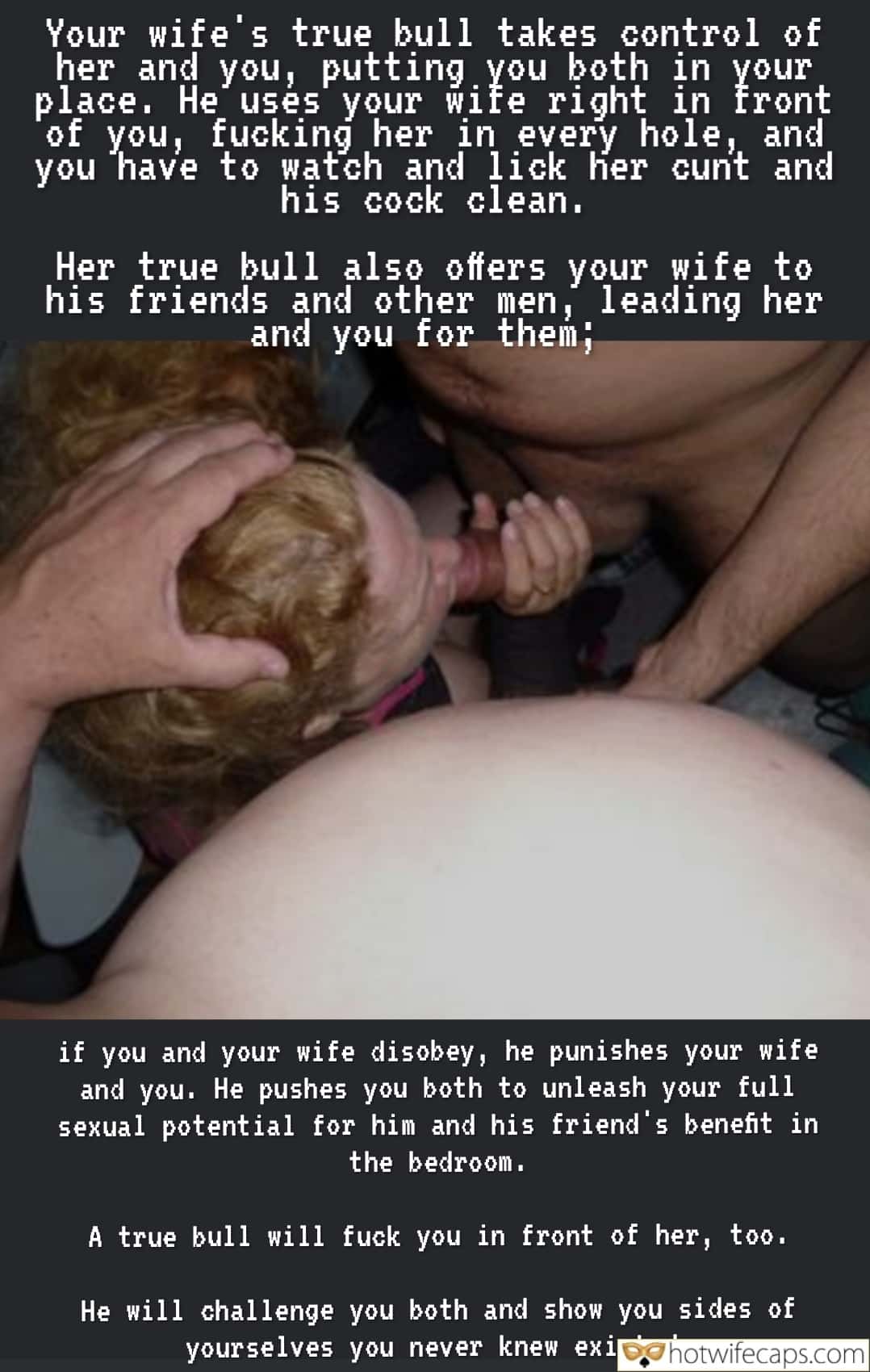 wifesharing submitted by users cuckold stories cuckold bull  hotwife caption A Cucks Humiliation: Wifes Lover Takes Control