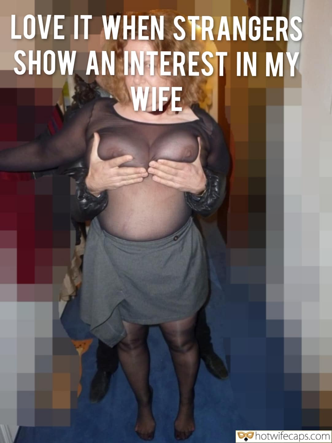 Wife Sharing Submitted by Users 🔥 Cuckold Stories Bull hotwife caption: Cuckold husband watches as stranger gropes his wife's massive tits in a bedroom setting, highlighting power dynamics and submission. Midnight Cuckold Confession: Watching Her Get Groped