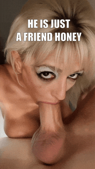 Submitted by Users 🔥 Cheating Blowjob Bigger Cock hotwife caption: Blonde woman performs intense blowjob in private bedroom setting, cock fully inserted in mouth, balls resting on chin. Captions hint at cheating scenario. Cheating Blonde Gives Deep Throat to Her Secret Lover