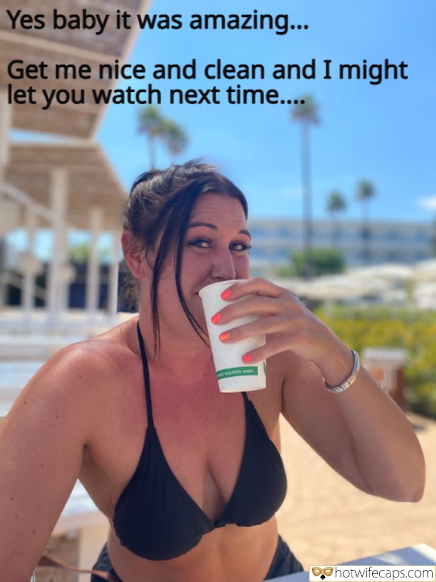 Wife Sharing Vacation Submitted by Users 🔥 Public Getting Ready Dirty Talk Cuckold Stories Cuckold Cleanup Cheating Challenges and Rules hotwife caption: Hotwife returns from vacation, teasing her cuckold husband with promises of watching her next time. Power dynamics intensify as she commands him to clean her. Hotwife’s Tease: Clean Me Up, Maybe You’ll Watch