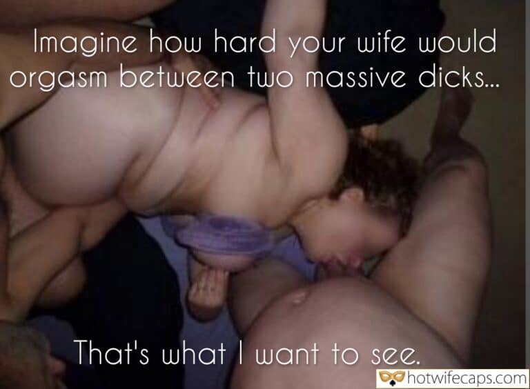 Hotwife Sandwiched Between Two Thick Cocks