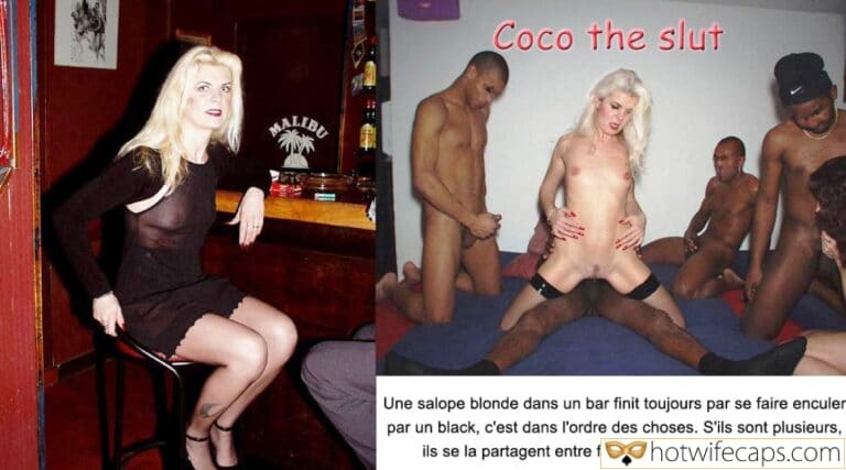 Blonde Slut’s Humiliation in a Bar