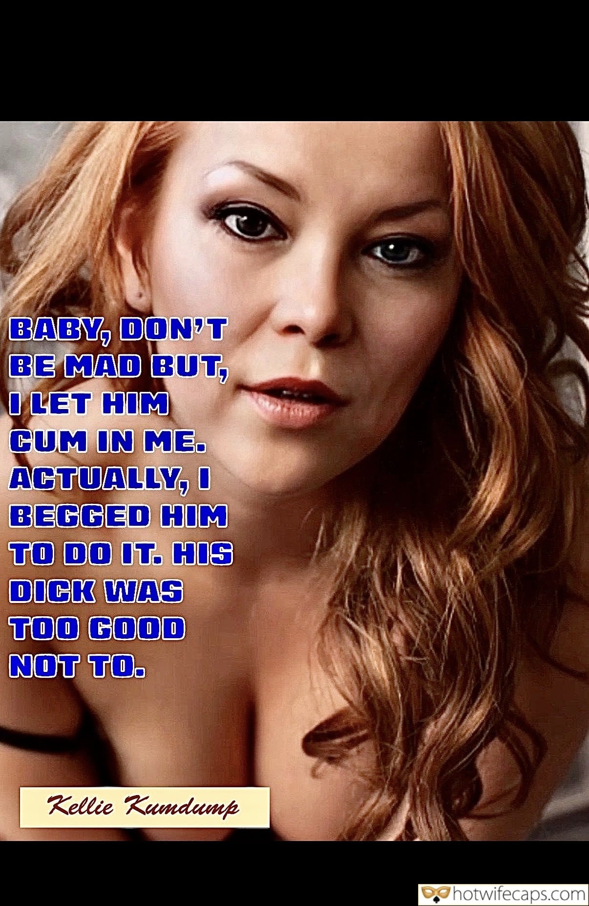 wifesharing submitted by users cum dump cuckold creampie  hotwife caption Confession: Kellies Uncontrollable Desire for His Thick Cock
