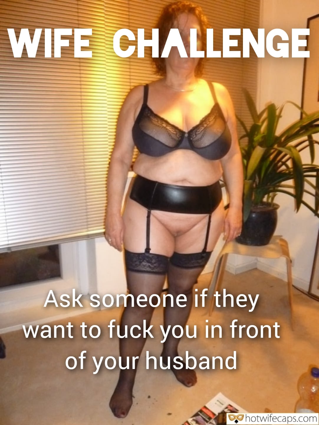 Wife Sharing Submitted by Users 🔥 Friends Cuckold Stories Cheating Bull Bottomless Boss hotwife caption: Hotwife poses for camera, challenging someone to fuck her in front of her husband, wearing lace bra and garter belt, pussy exposed. Hotwife’s Bold Challenge: Will He Fuck Me in Front of My Husband?