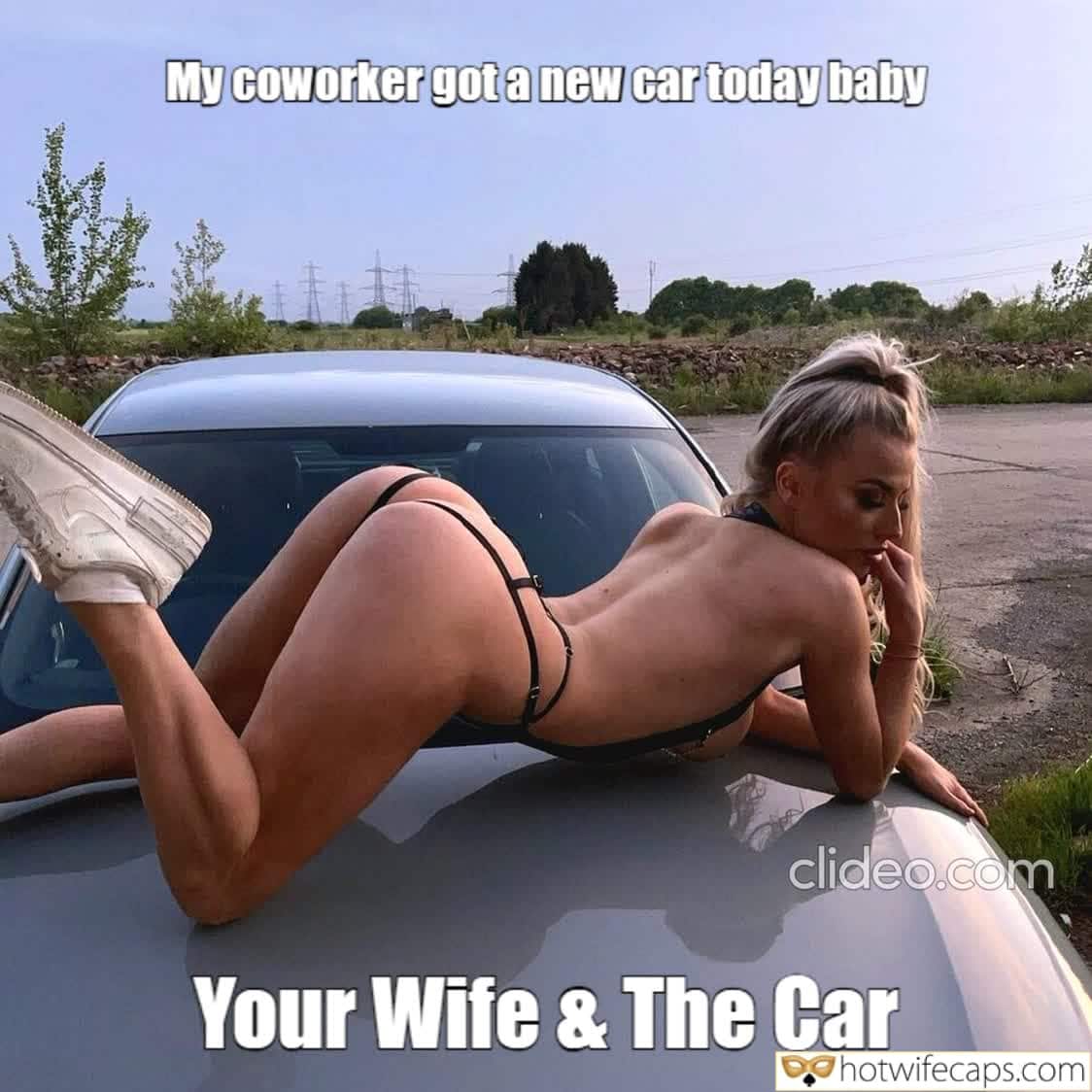 Submitted by Users 🔥 Public Lost Bet Humiliation Femdom Bully hotwife caption: A hotwife's wild ride on her coworker's new car, exposing herself and embracing her role as his slut. Confession: My Coworker’s New Car and My Wild Ride